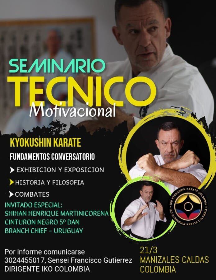Seminario técnico IKO Karate Kyokushin Colombia Oficial